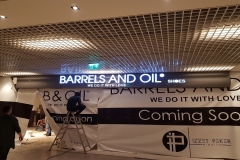 Barrels And Oil Shoes Işıklı Pleksi Kutu Harf Tabela