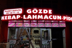 Gözde Kebap Işıklı Pleksi Kutu Harf Tabela