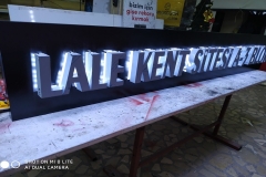 Lalekent Sitesi Paslanmaz Kutu Harf Tabela